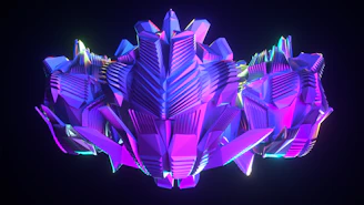 Vibrant, precise resin print showcasing a complex geometric design.