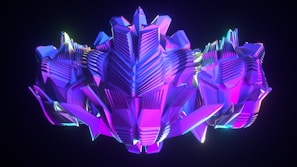 A vibrant 3D model showcasing intricate textures and lighting effects.