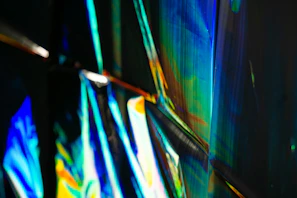 An abstract play of light and color creating a modern visual rhythm