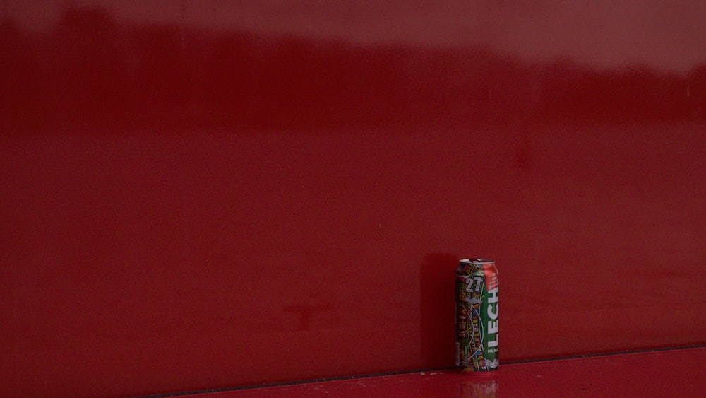 a can of soda on a table