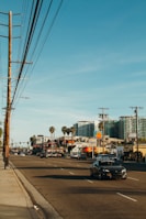 A bustling city street filled with various modern cars in Argentina.