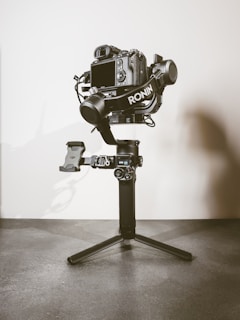 a camera on a stand
