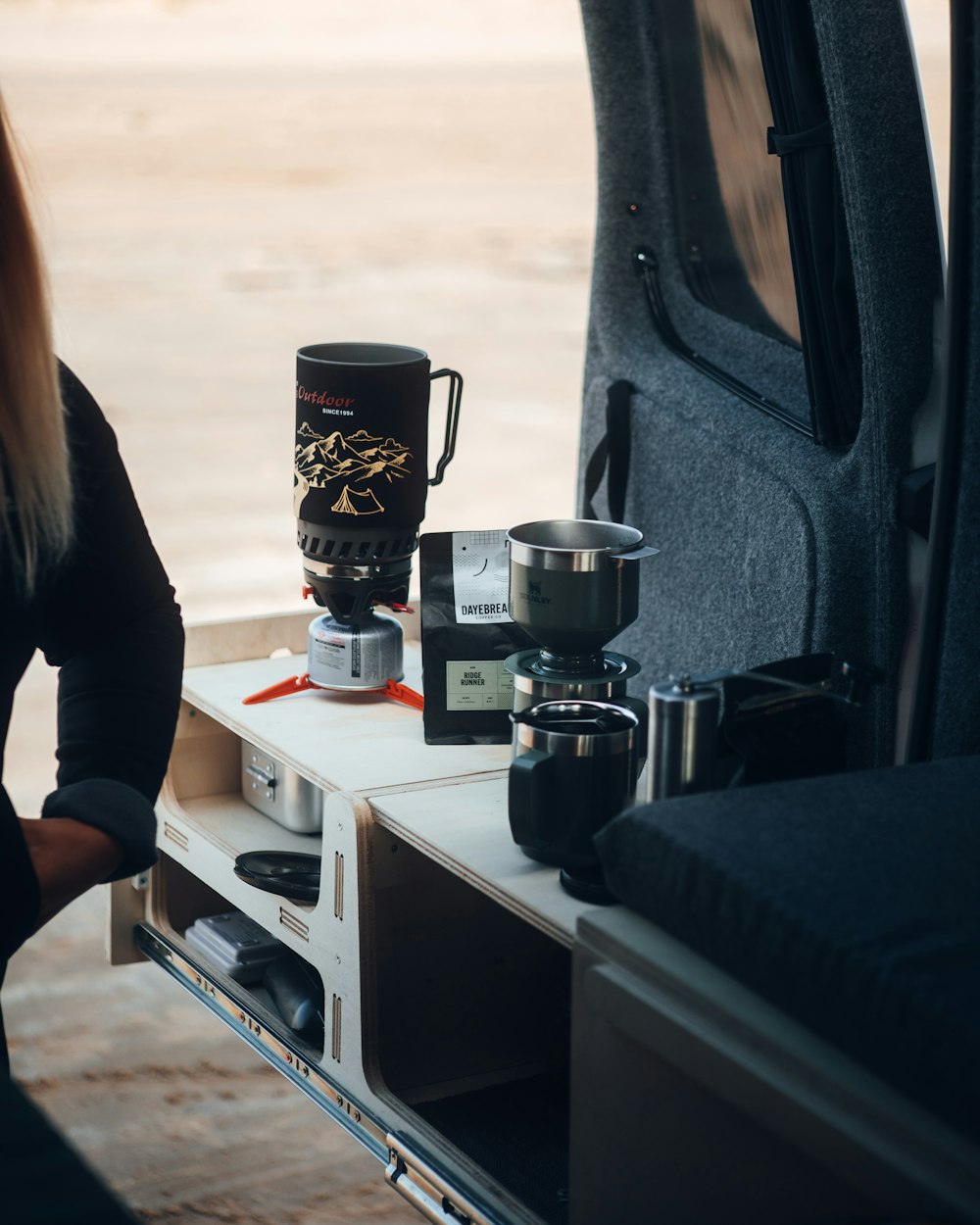 a coffee maker on a counter