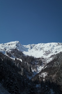 a snowy mountain range