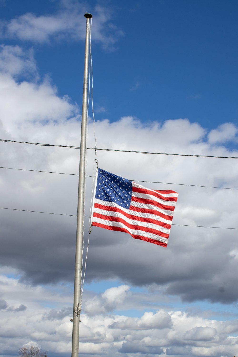 a flag on a pole