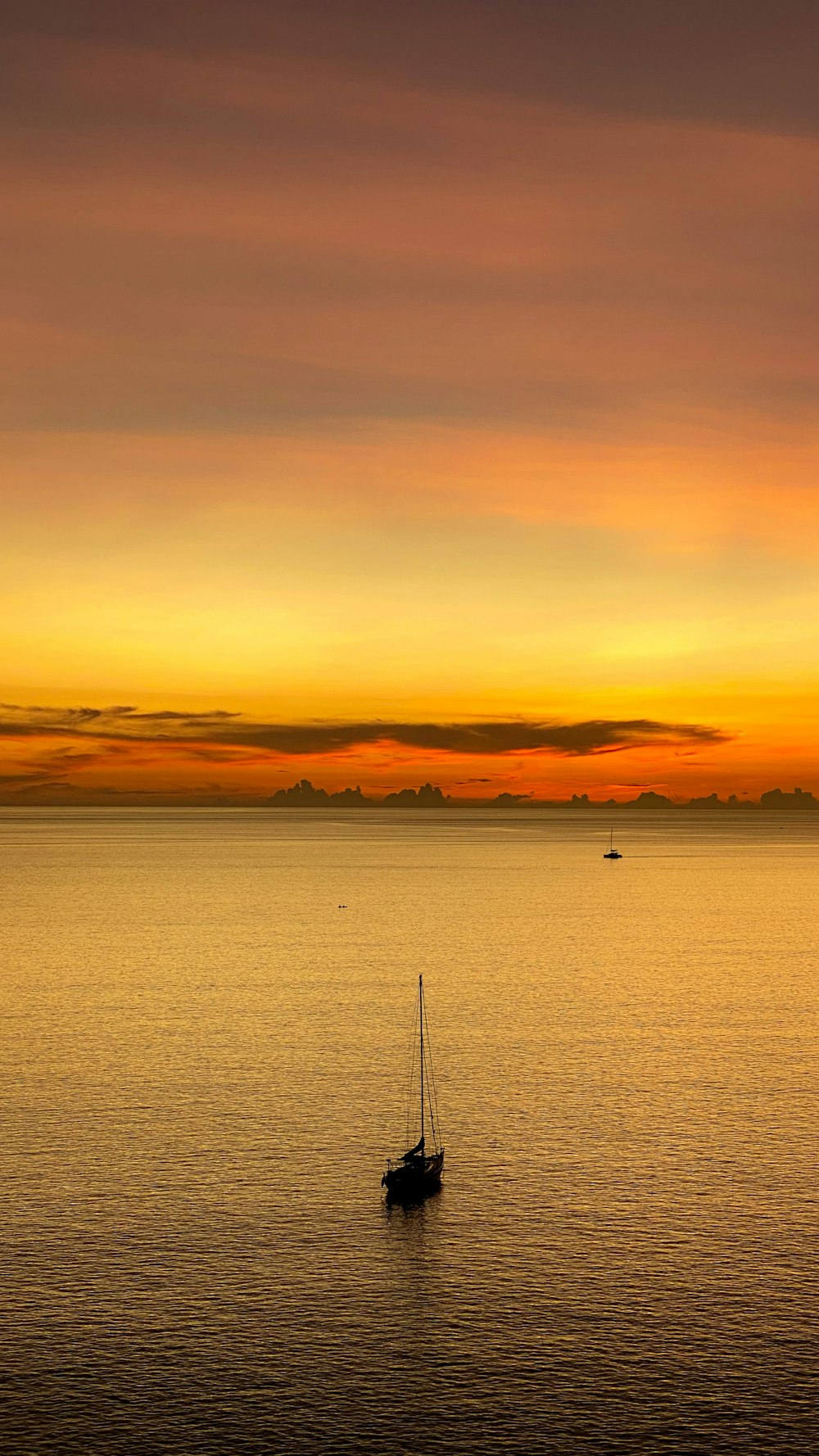 a sunset over a body of water