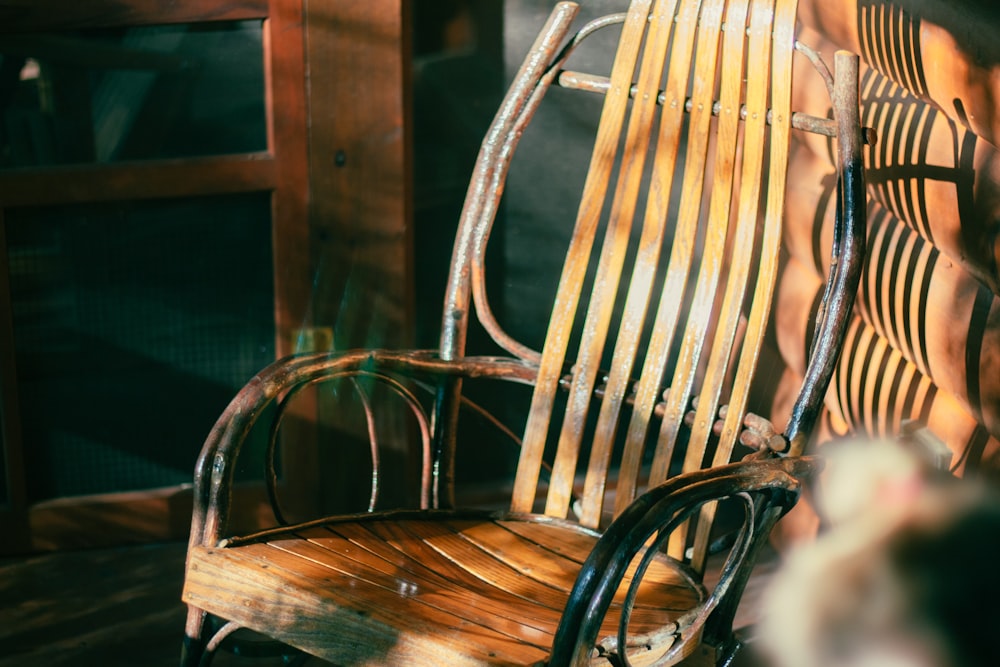 a chair sits unoccupied