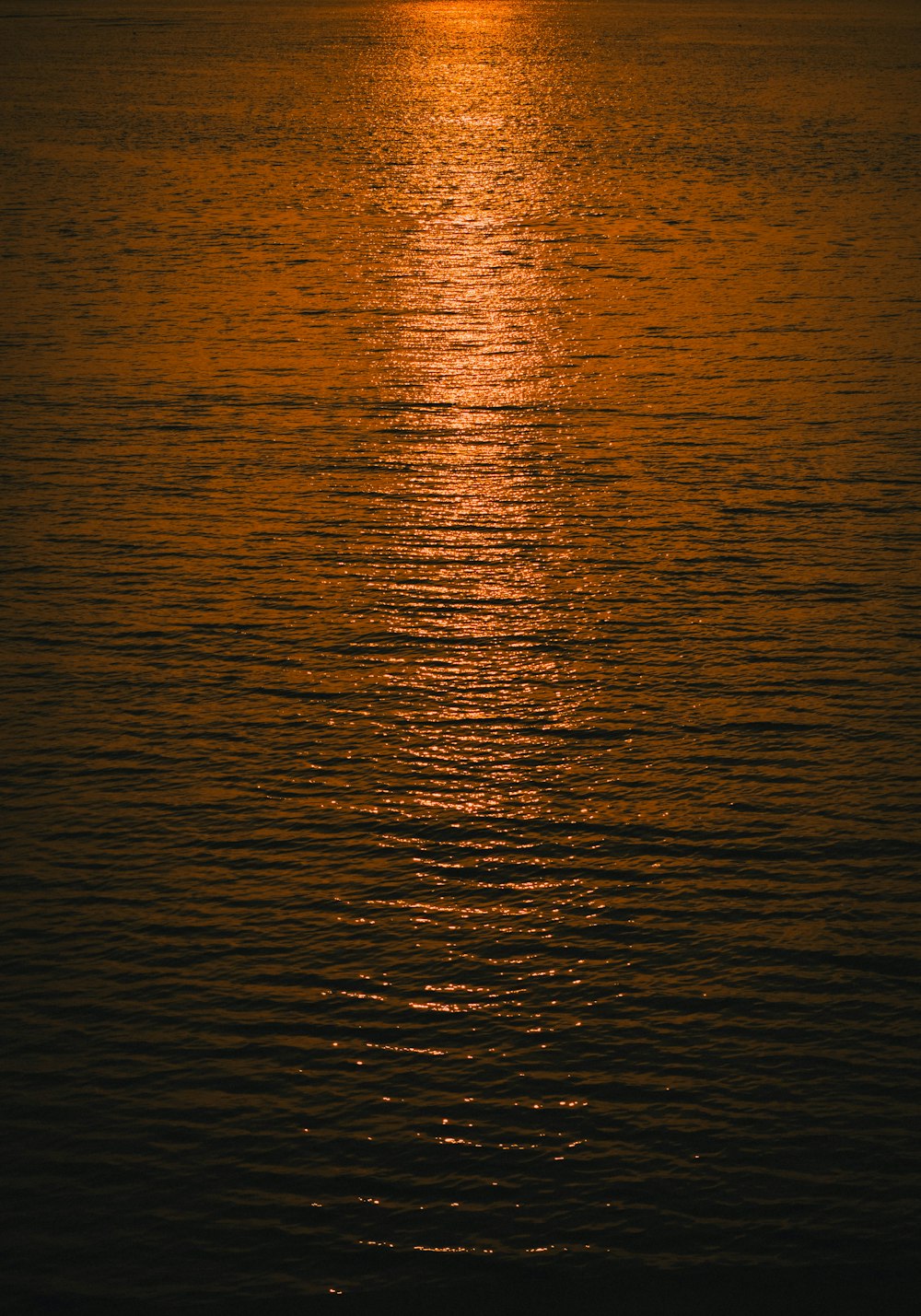 a body of water with a sunset