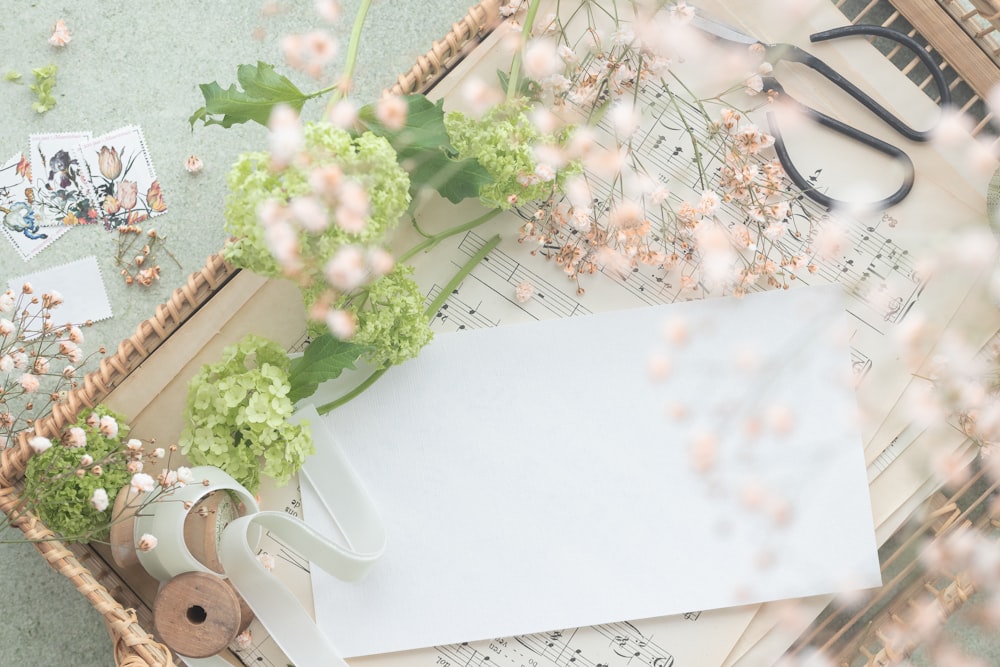 a bouquet of flowers on a table