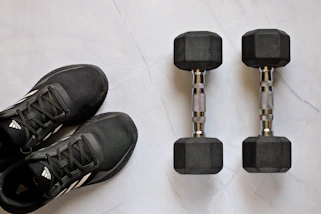 a pair of black shoes