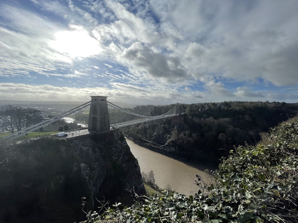 a bridge over a river