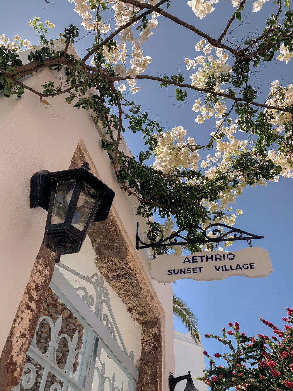 a street sign on a building