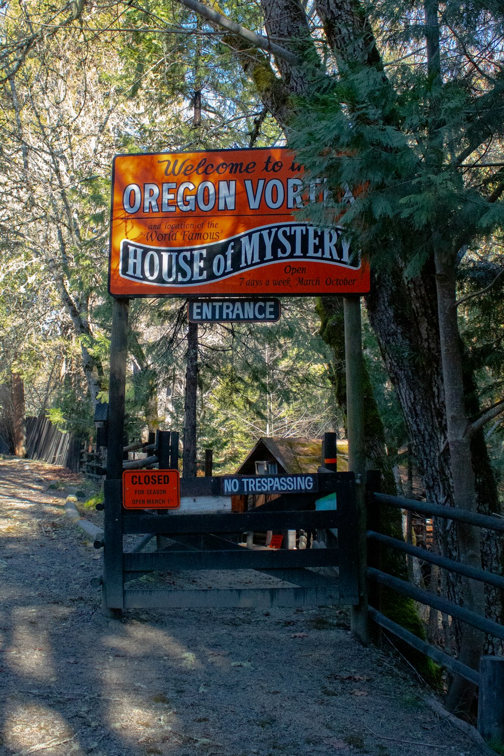 a sign on a road