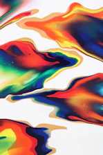 Abstract colorful brush strokes blending into a lively festival scene.