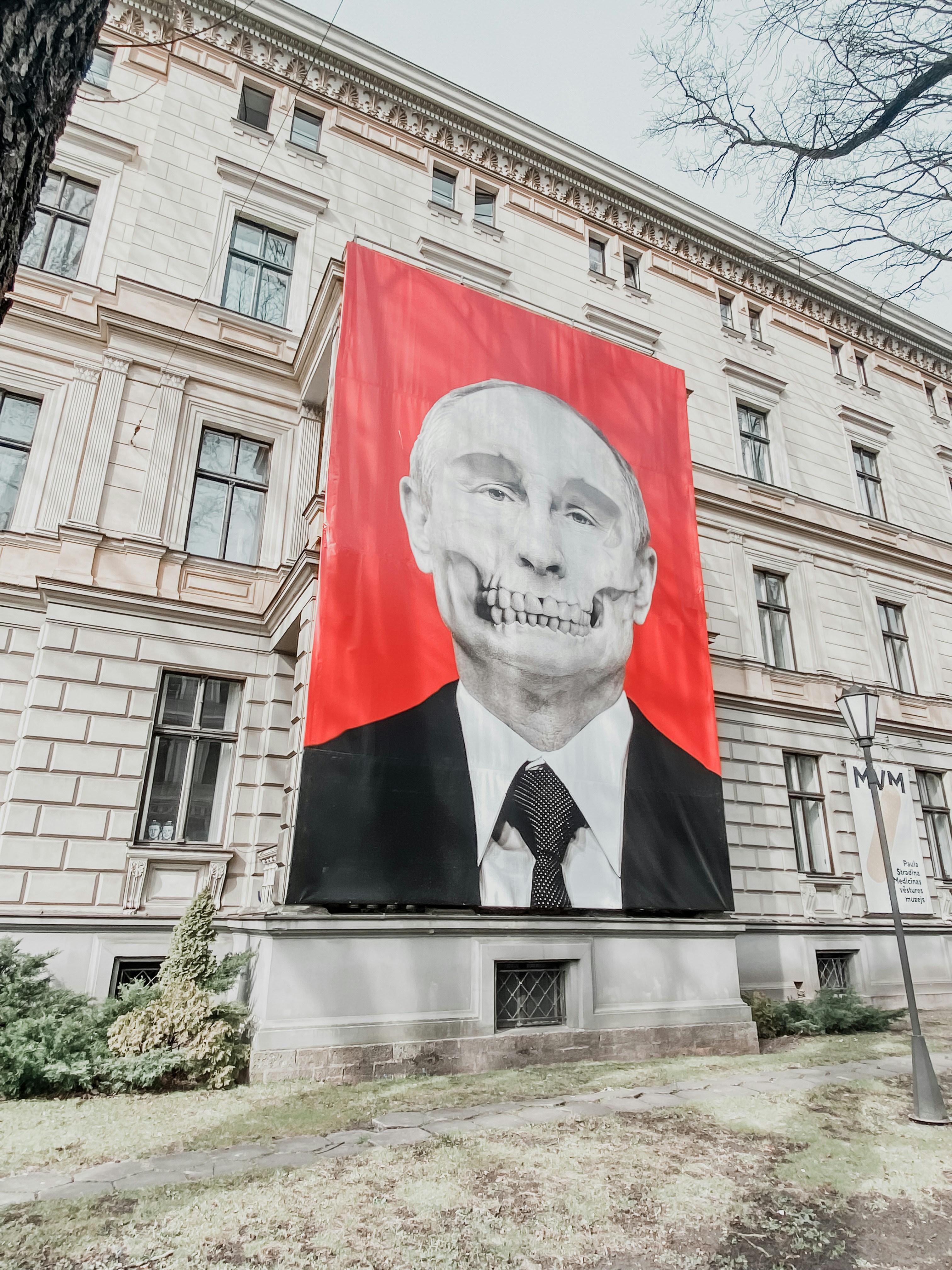 a large painting on a building