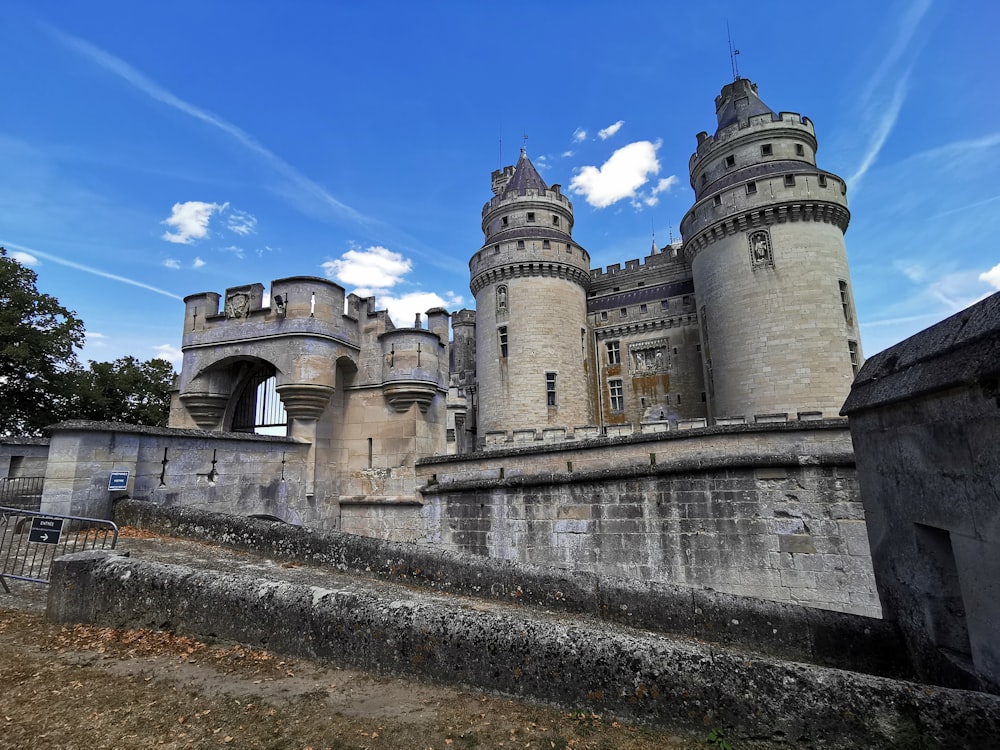 a castle with a moat