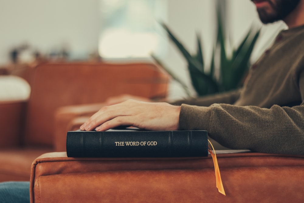 a man reading a book