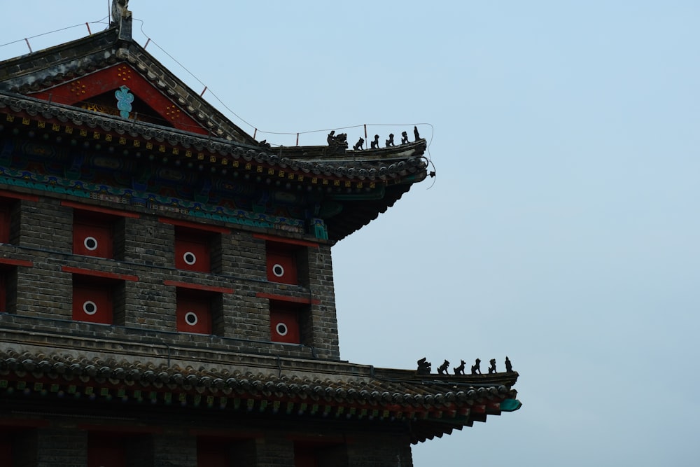 a building with a red roof