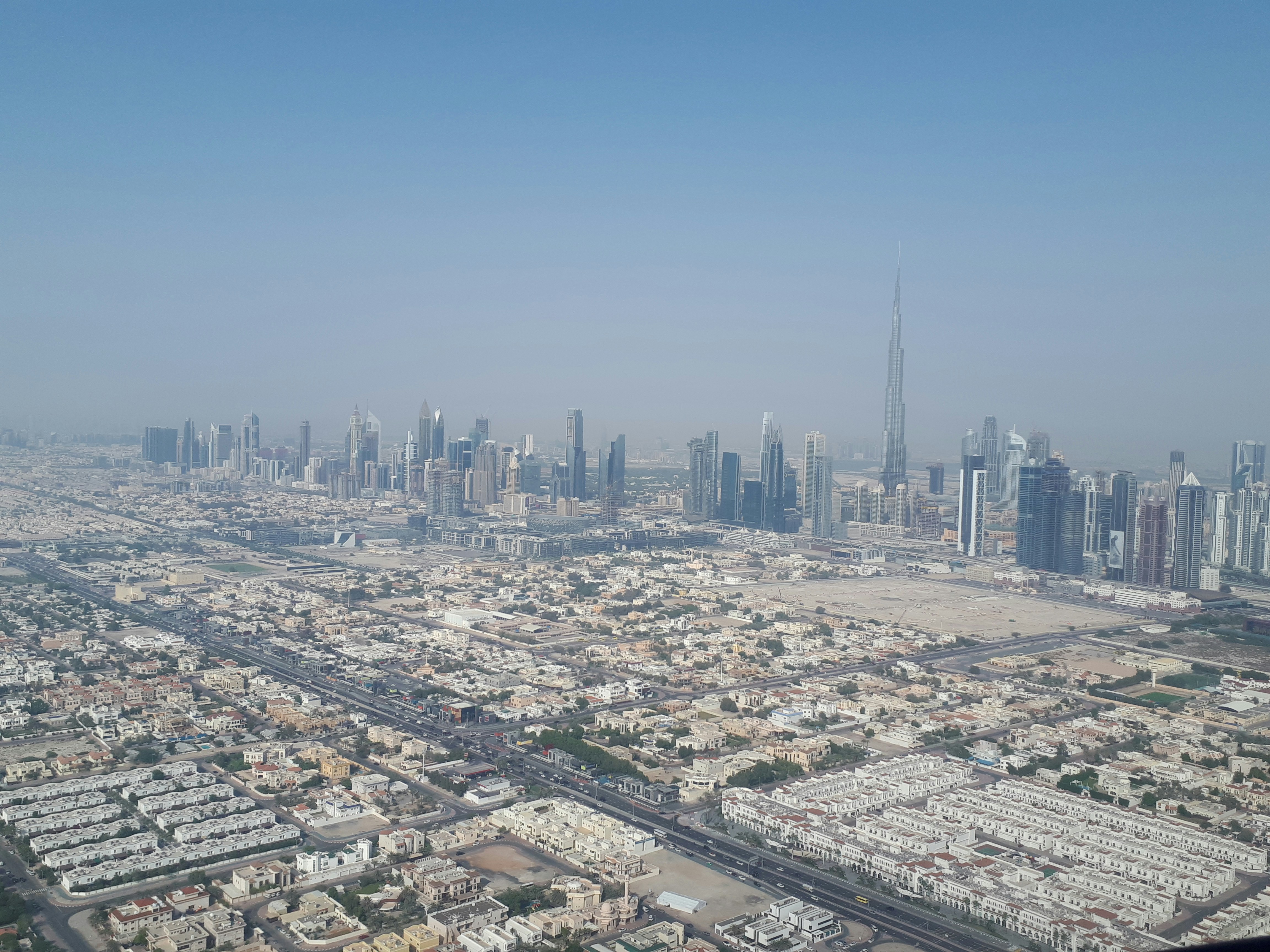 The Burj Residences Hotel luxury tower in Dubai skyline