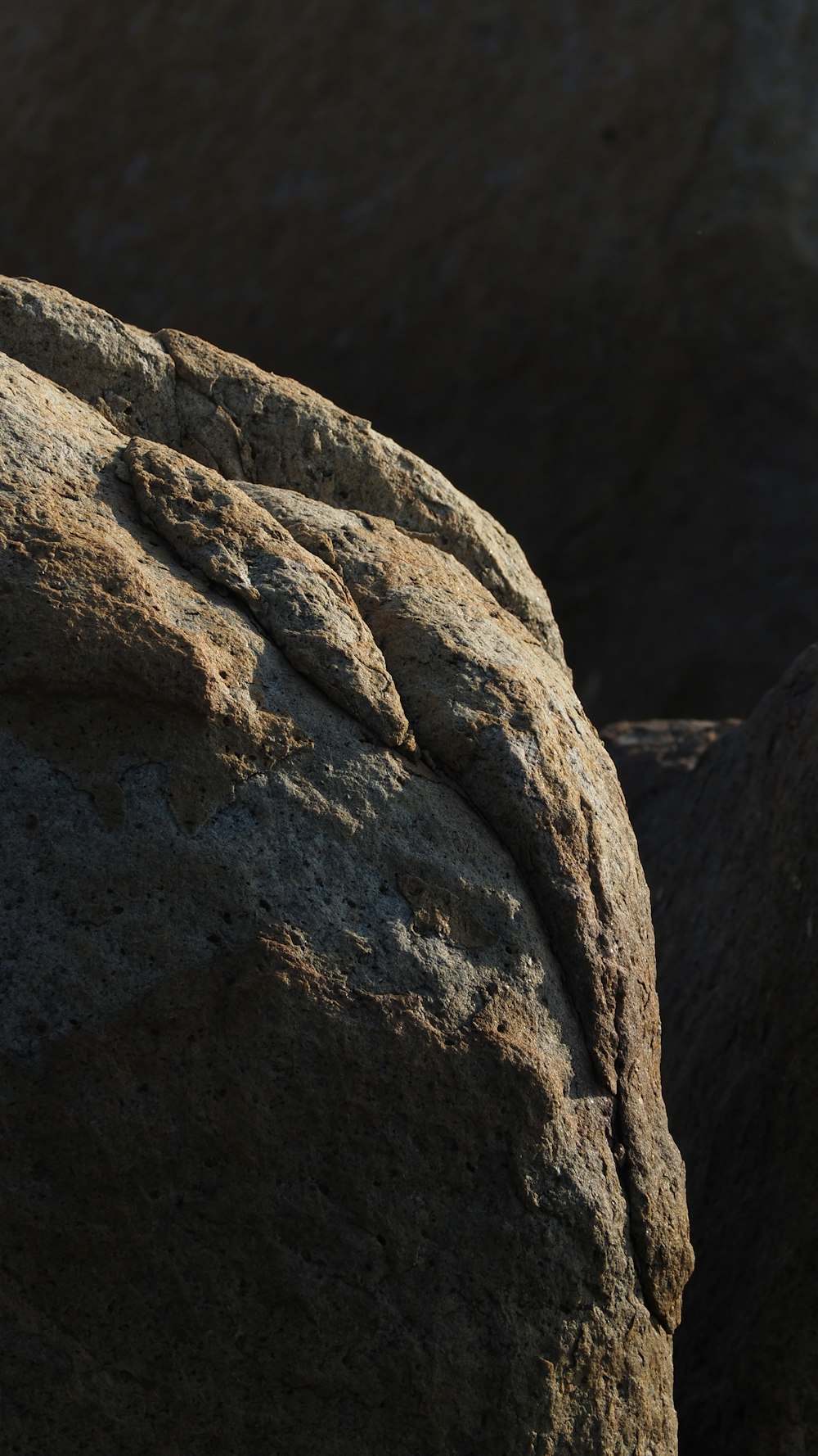 a rock with a hole in it