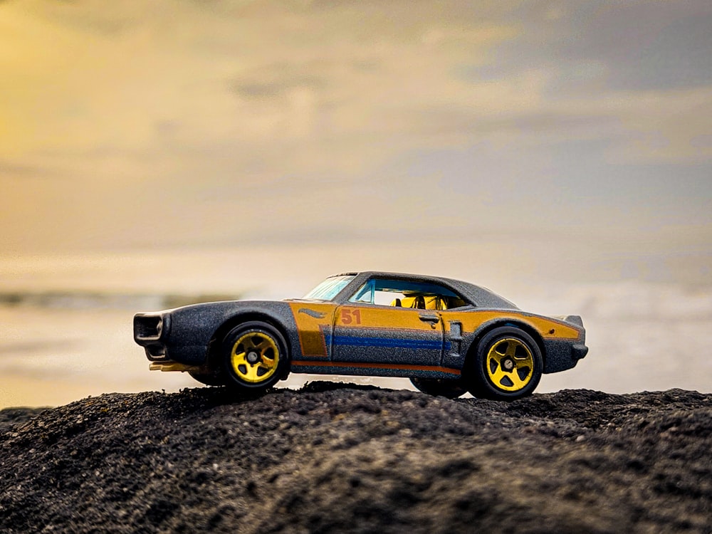 a car on a rocky surface
