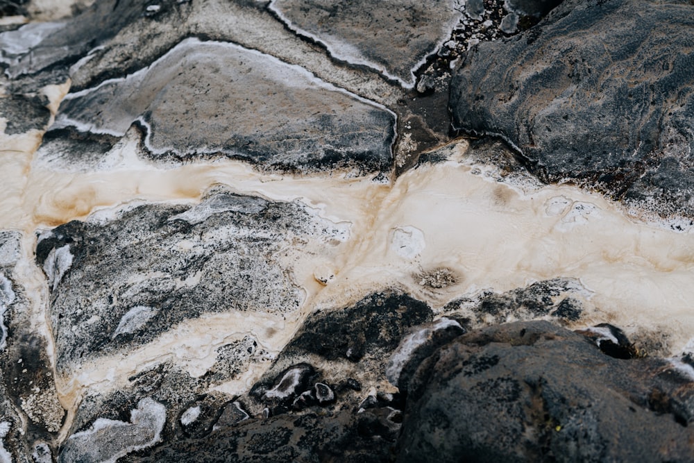 a river flowing through rocks