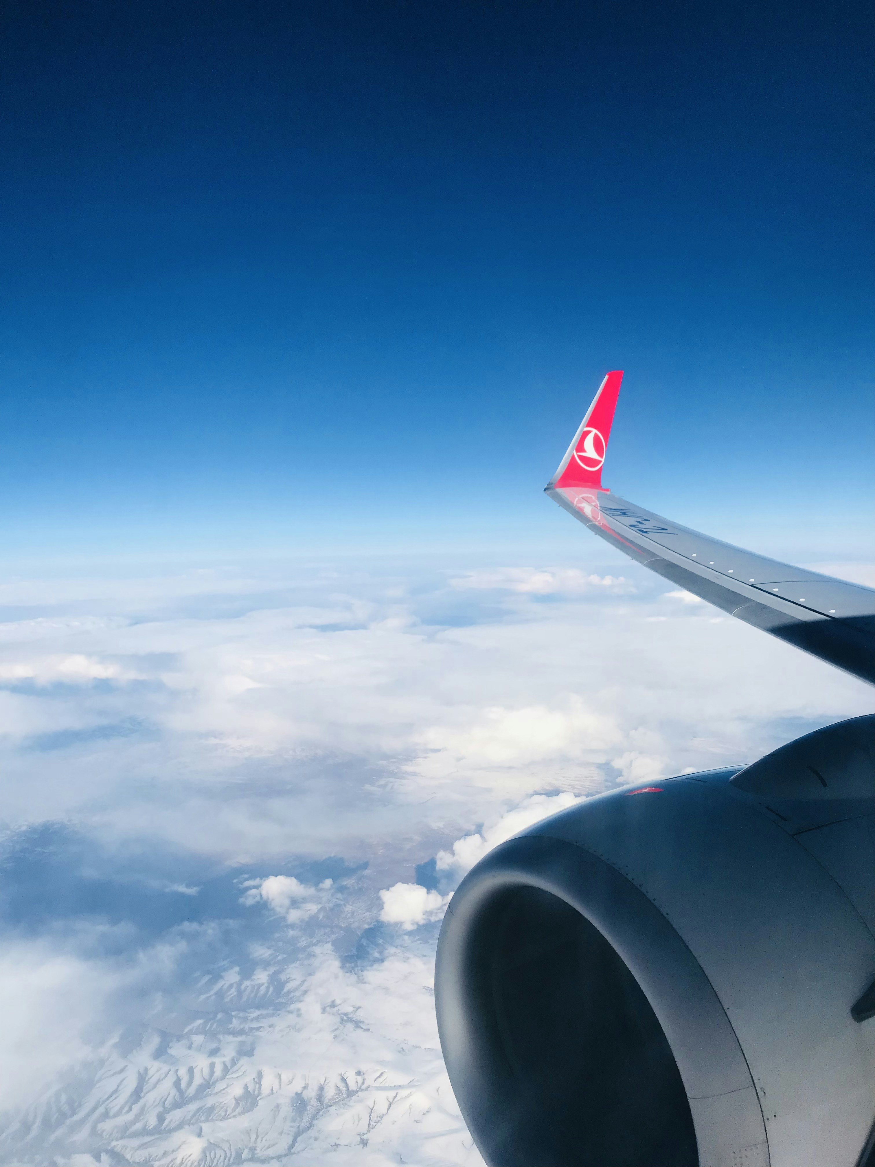 the wing of an airplane
