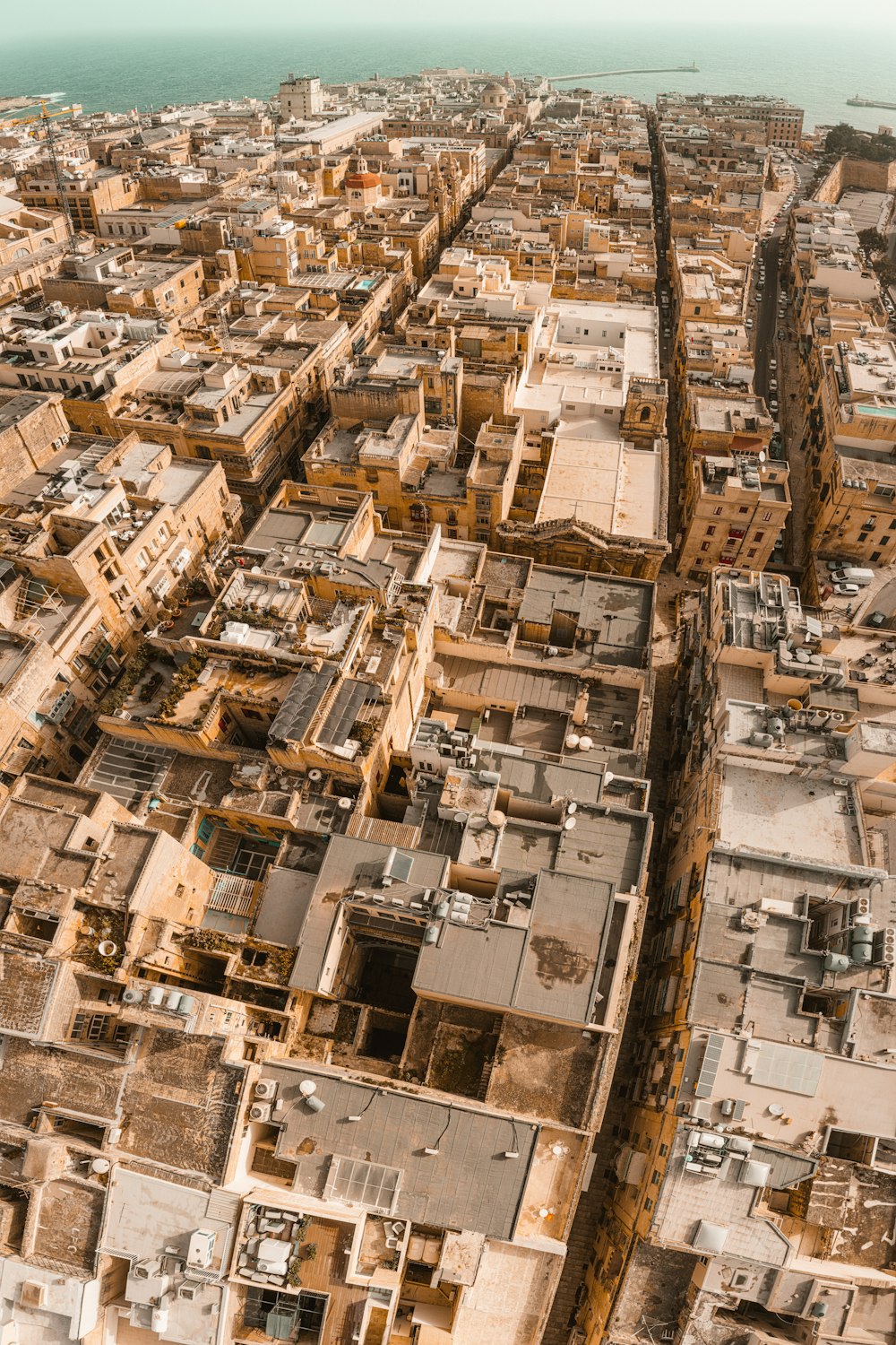 a high angle view of a city