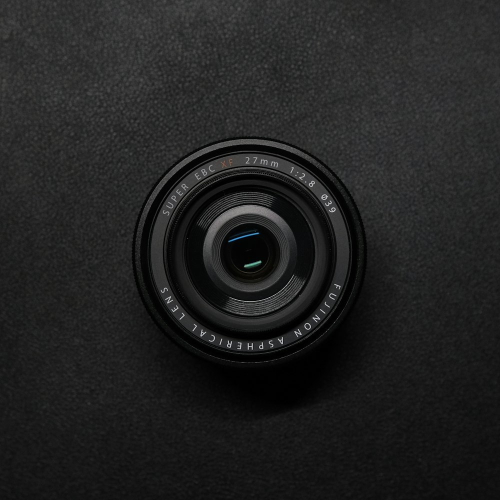 a black camera lens