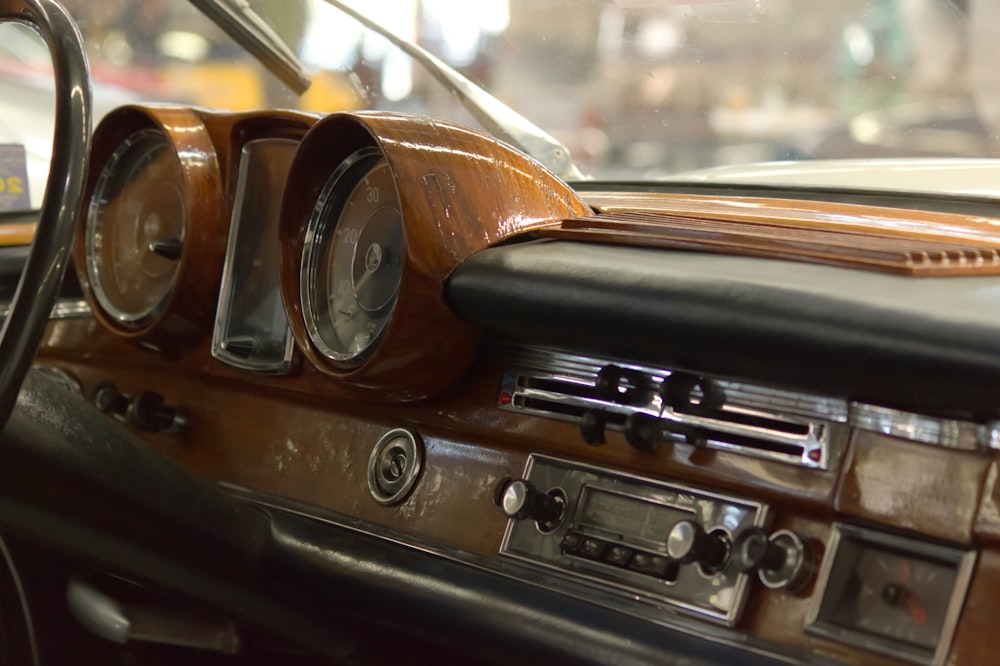 a close-up of a car's dashboard
