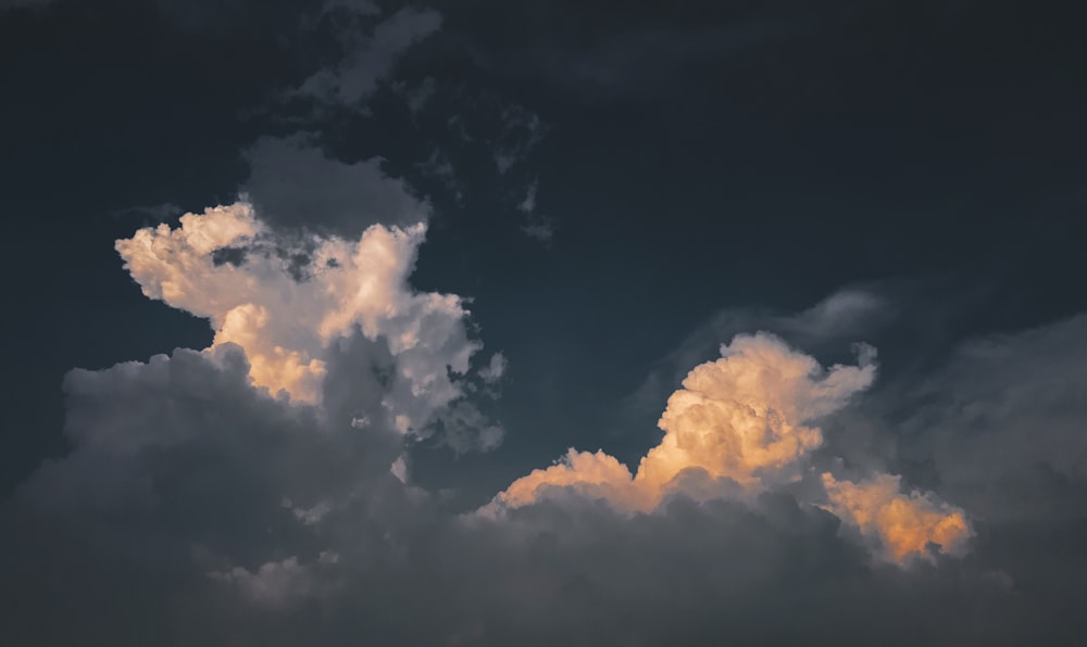 a group of clouds in the sky