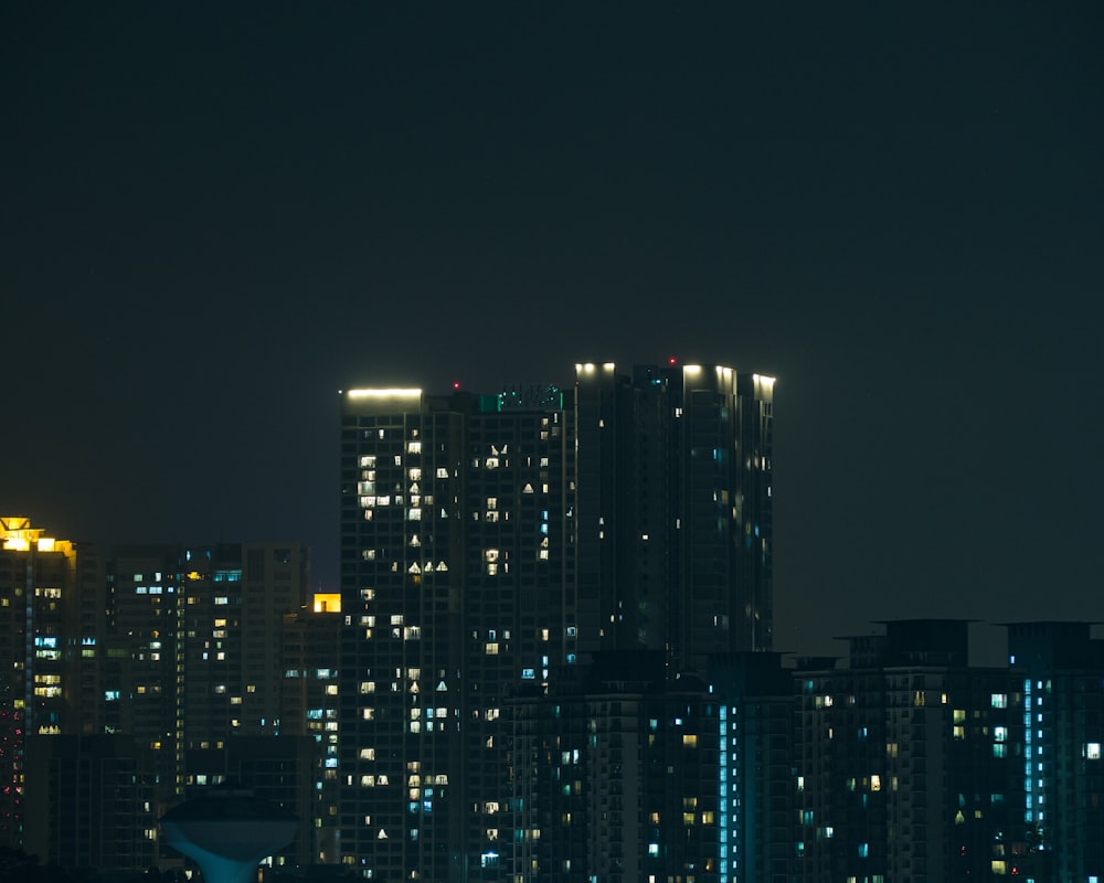 a city at night