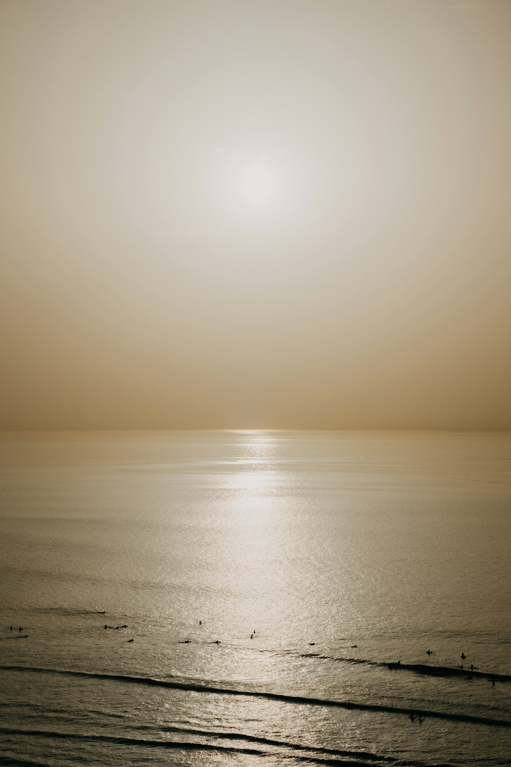 a beach with a body of water