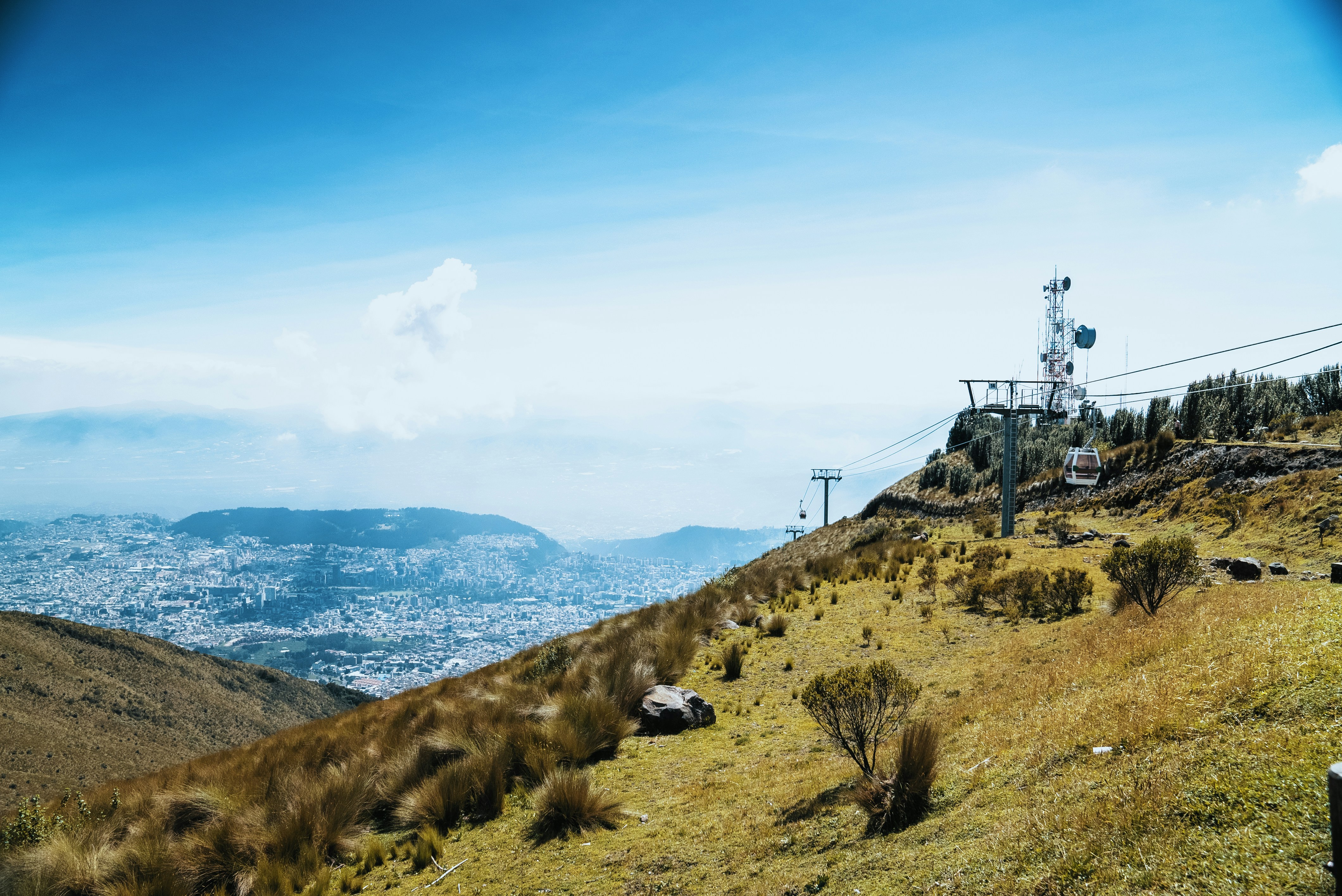 A view of Quito, Ecuador from an overlook
