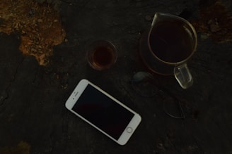 TerraPulse device resting beside a notebook and a cup of tea, suggesting daily routine integration.