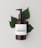 A brown bottle with a black pump dispenser is placed against a neutral, light background. The label on the bottle reads 'Brand Honey & Oats, Organic Body Wash' in a stylish font. Behind the bottle are several green leaves, adding a natural and organic touch to the composition.