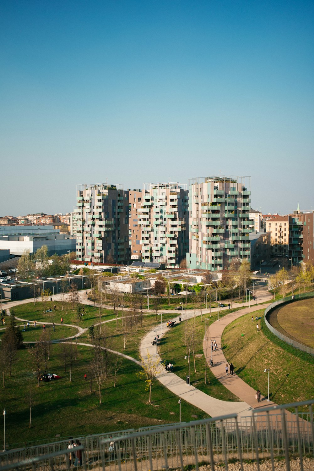 a view of a city from a high point of view