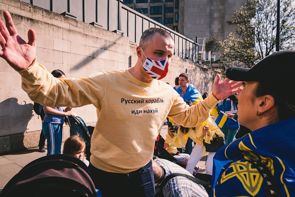 a man with a clown face painted on his face