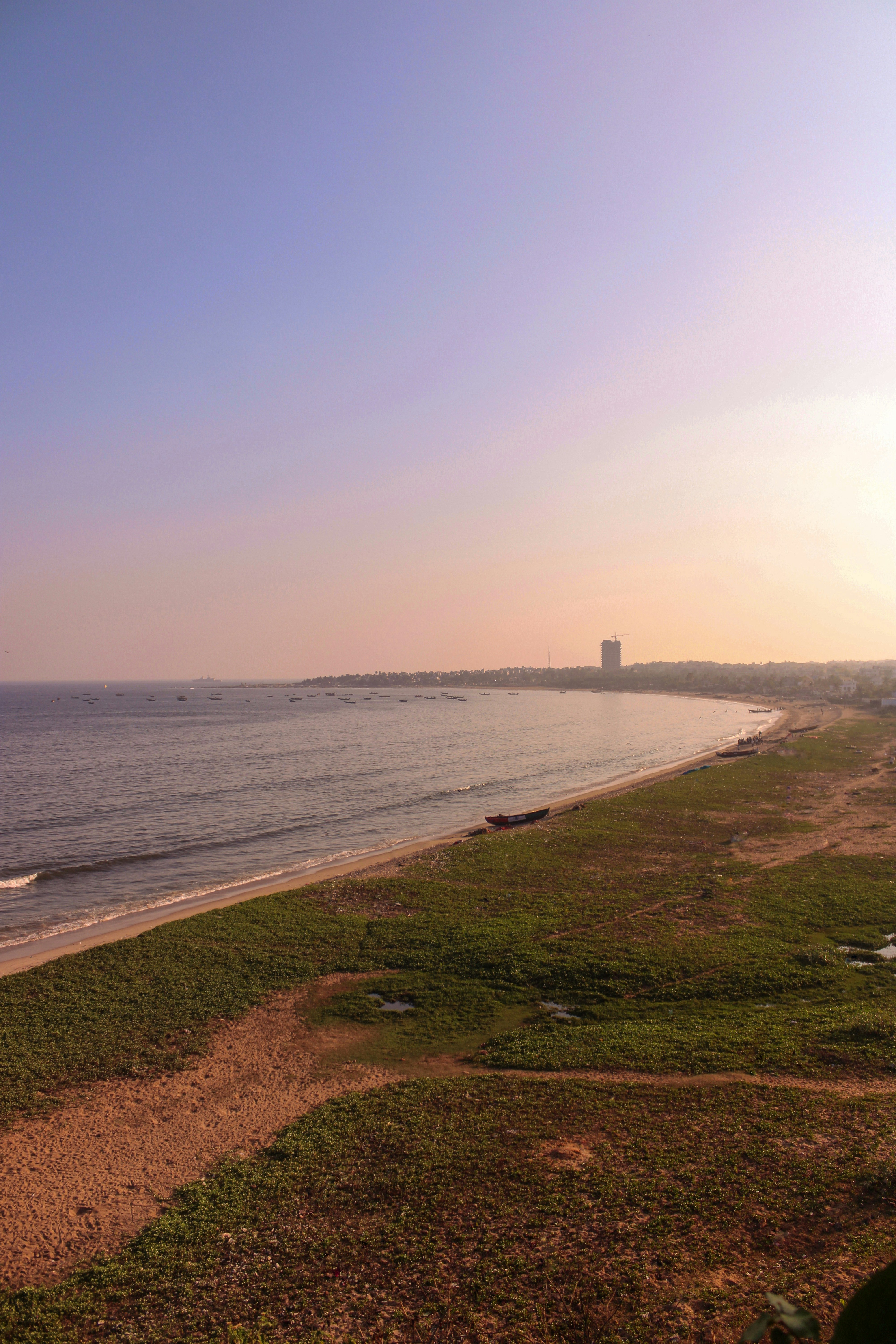 a view of a beach and a body of water