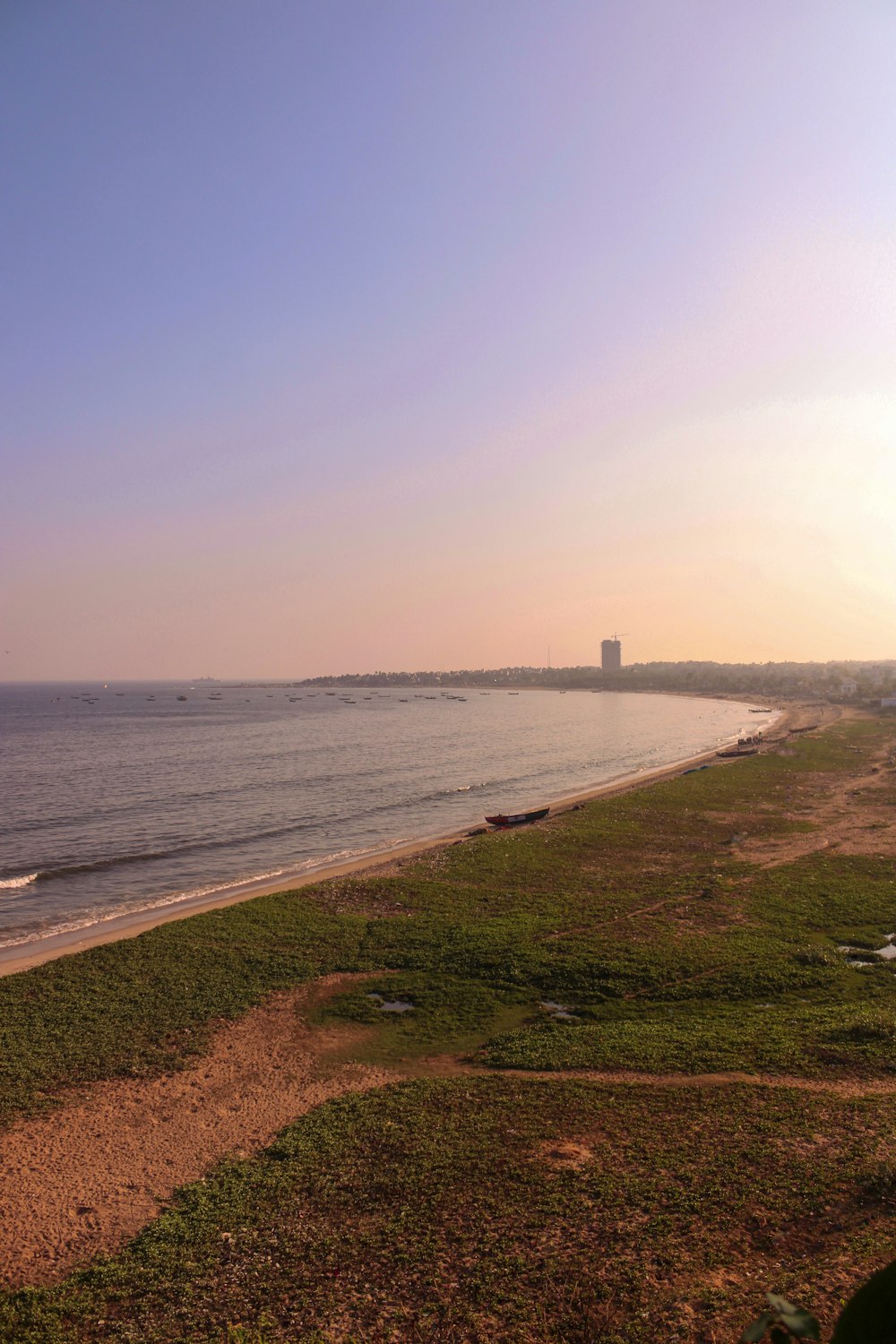 a view of a beach and a body of water