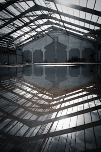 Before and after shots showing successful drying and restoration of a water-damaged commercial space.