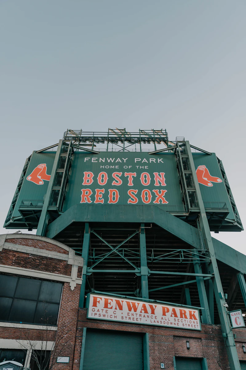 The Fenway Park sign above the Lansdowne Street entrance