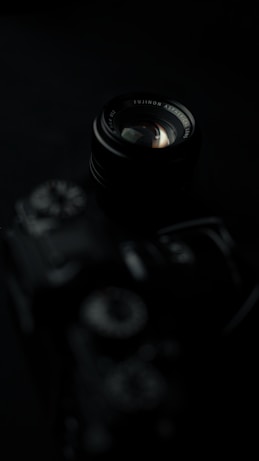 a person in a dark room