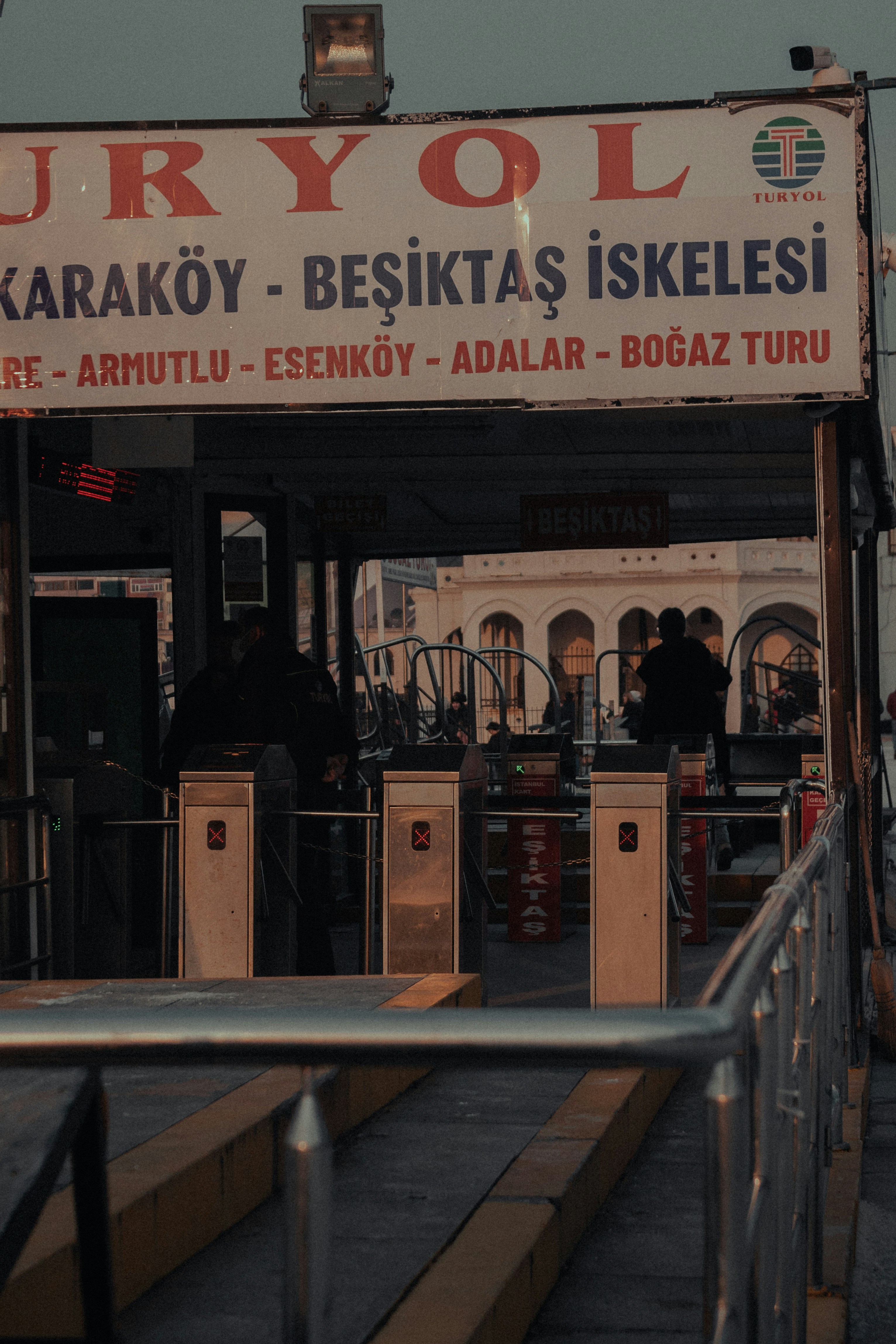 a group of people standing outside of a building