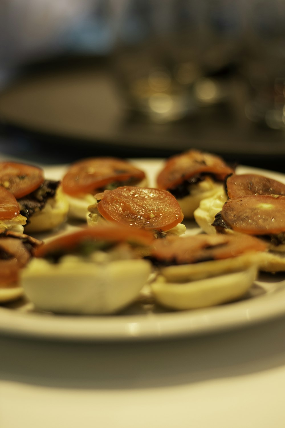 a plate of food that is on a table