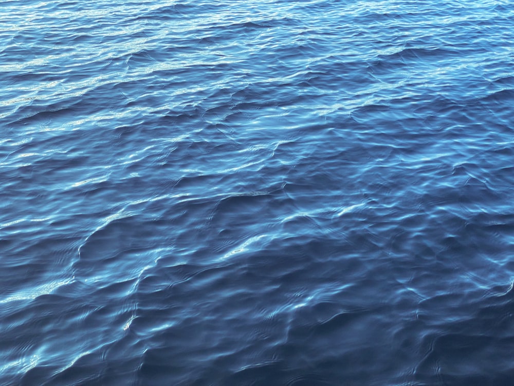 a large body of water with a boat in the distance