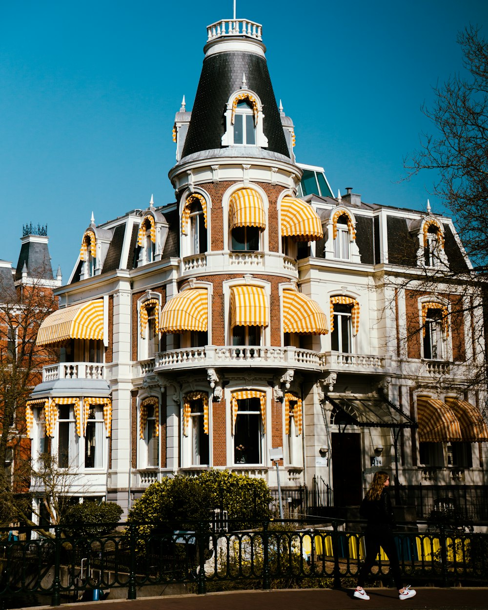 a large building with a clock on the top of it