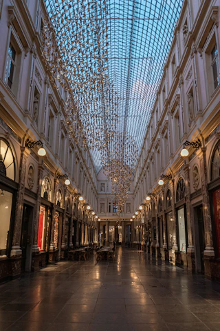 a very large building with a very long ceiling