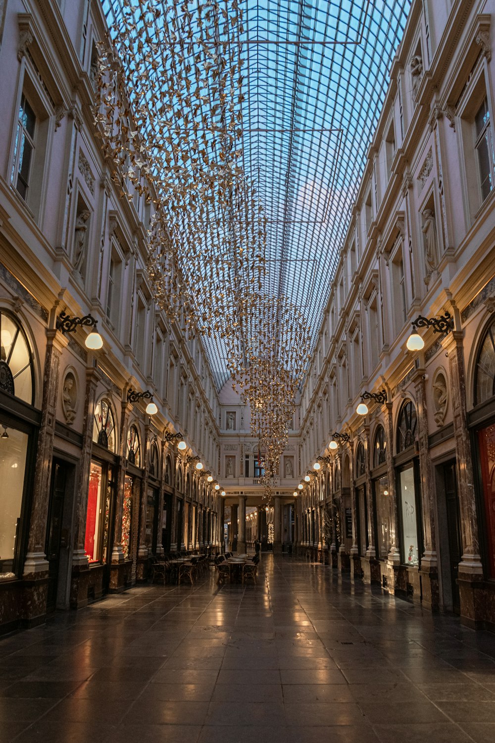 a very large building with a very long ceiling