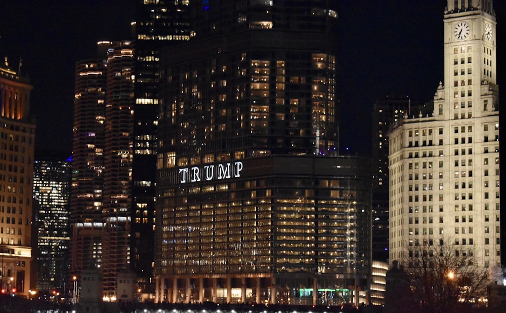 a view of a city at night from across the water